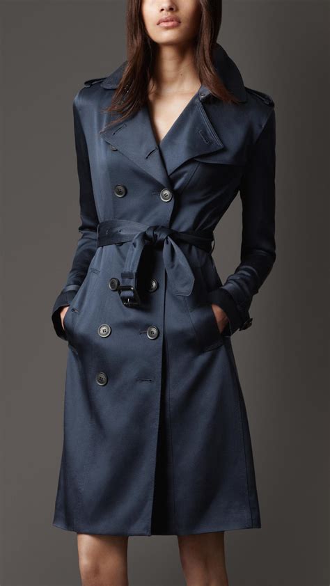 burberry trench dunkelblau damen einreihig|Women’s Trench Coats .